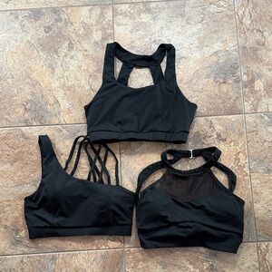 SHEIN Black Sports Bra Trio